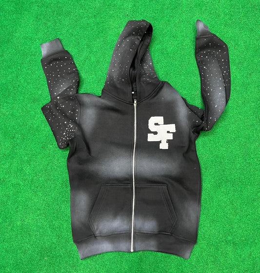 SKULL AND WINGS HOODIES *RHINESTONES*
