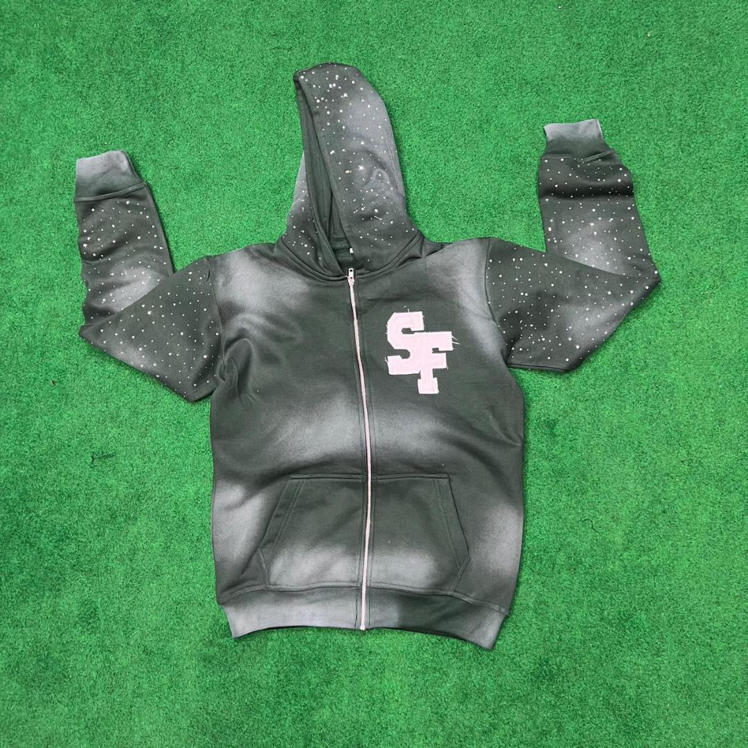 SAVEFACES SKULL AND WINGS HOODIES *RHINESTONES*