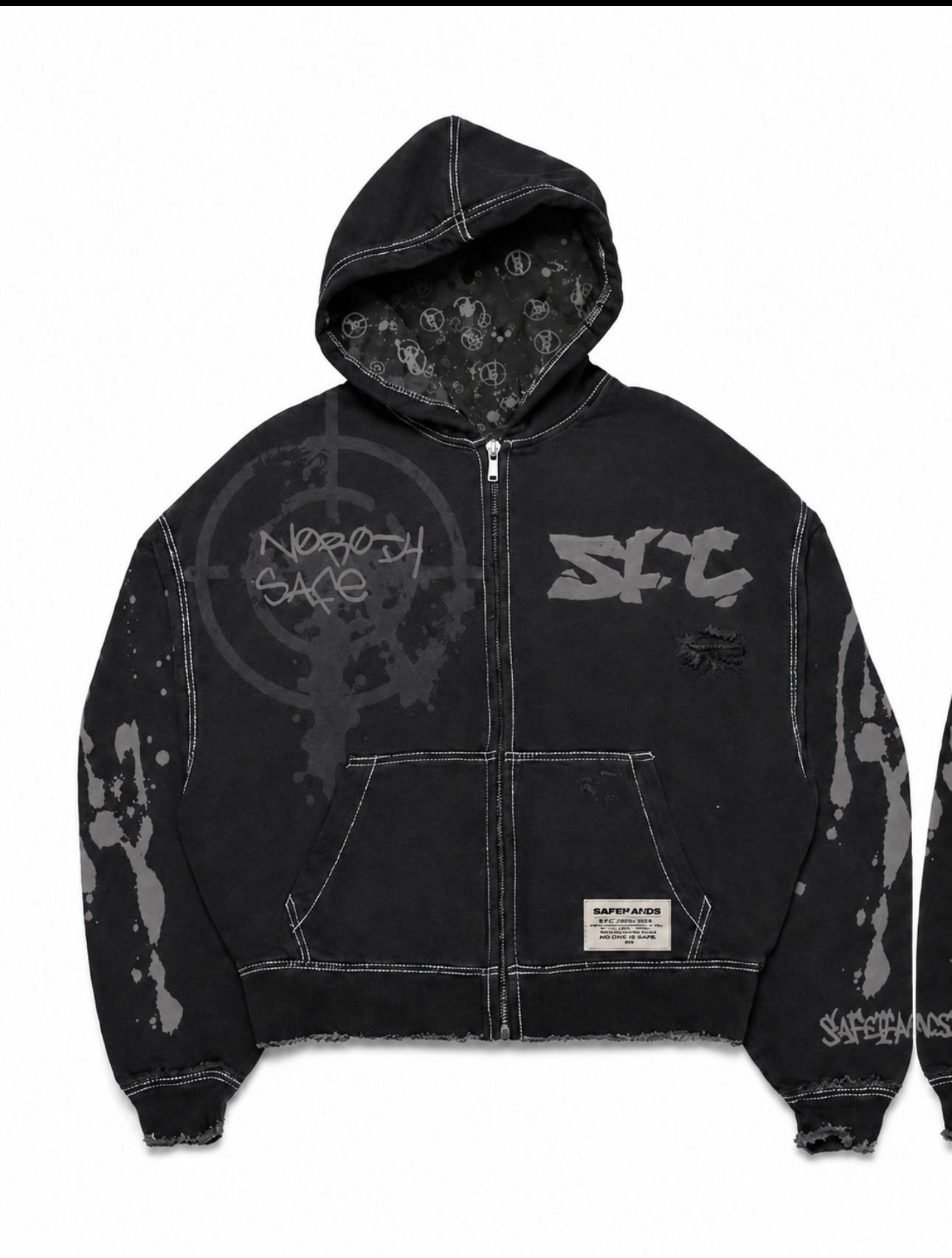 SAVEFACES *NOBODY SAFE 🚷” HOODIES