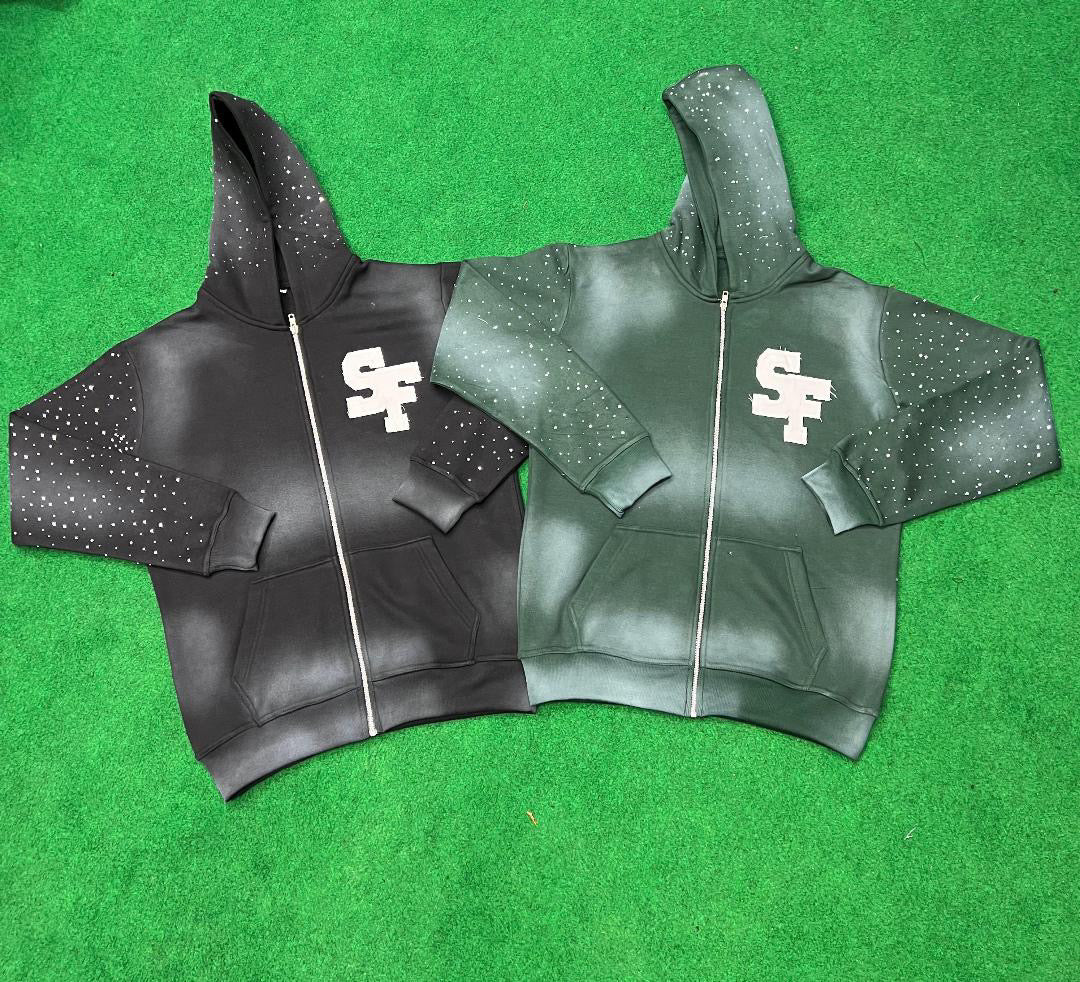 SAVEFACES SKULL AND WINGS HOODIES *RHINESTONES*